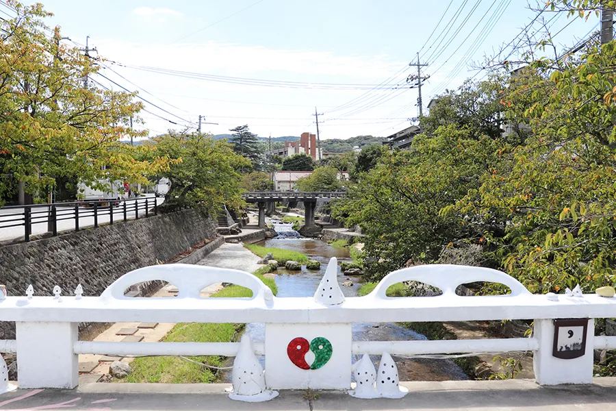 玉造温泉の川沿い
